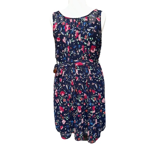 Gap Women's Navy Blue Sleeveless Floral Print Midi Flowy Sundress Size: L‎ - Picture 12 of 12